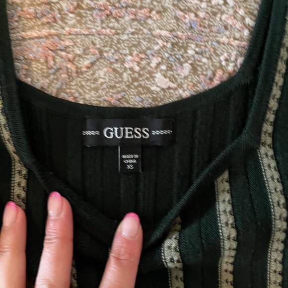 A line knit dress in forest green from guess - Picture 5 of 9